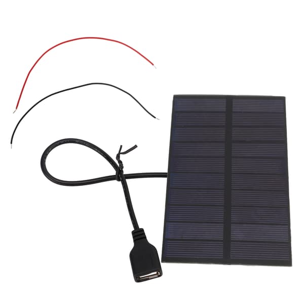 1.5W 5V Monokrystallinsk Silisium DIY Solcellepanel USB-Grensesnitt Fleksibelt Mini Solcellepanel