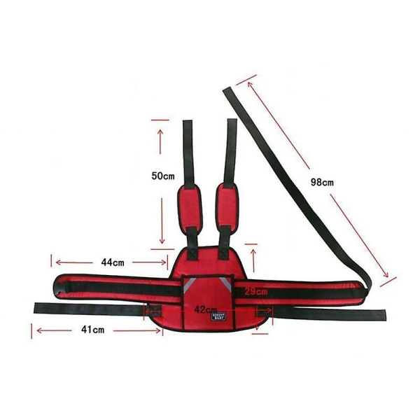 Lasten turvavyöt Moottoripyörän turvavyön valjaat Baby tyylinen pudotusvastus, Carivent, punainen
