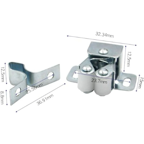 12 stk Silver Card Touch Beads Dørklemme liten magnetsug for kjøkkenskap og skuffer