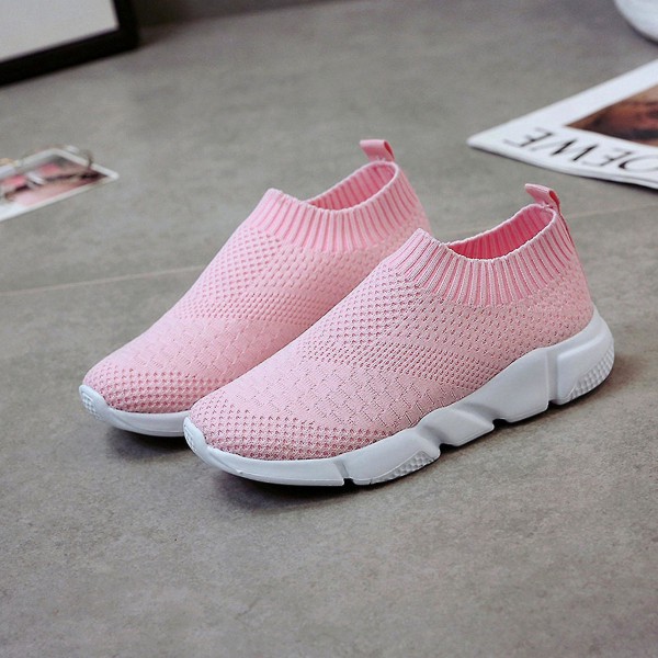 Kvinder Mesh Pumps åndbare sportssko flade sko Pink 38