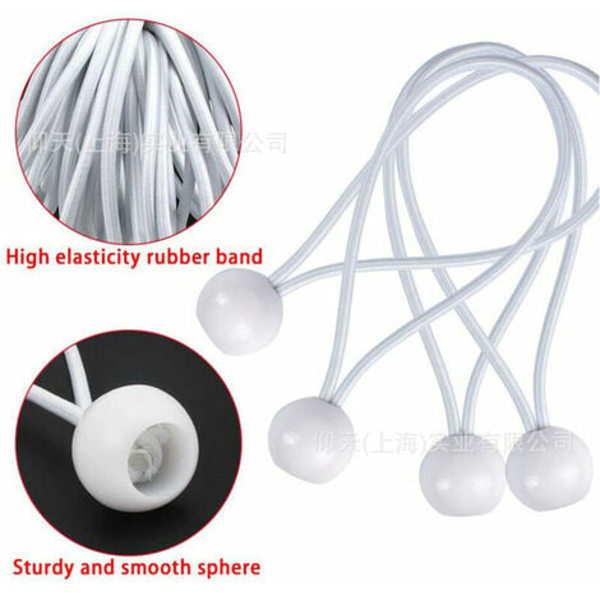 40 st Elastic Ball Bungee Linor, Tarp Spännare för Gazebo, Camping, Tältlinor, Gardiner Förlängningssele