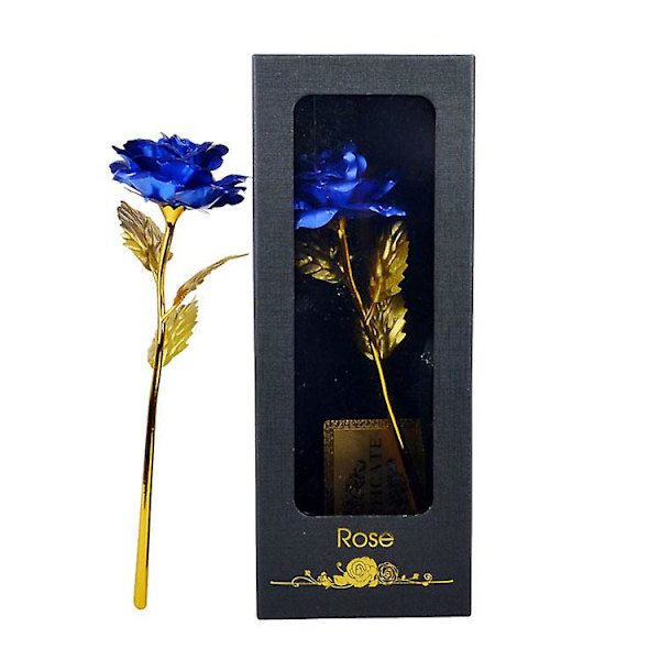 Gold Foil Rose -lahjarasia, luova lahja ystävänpäivälle blue