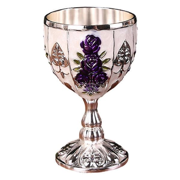 Begert preget kopp Elegant koppfester Drikkevarer Silver Purple as describe