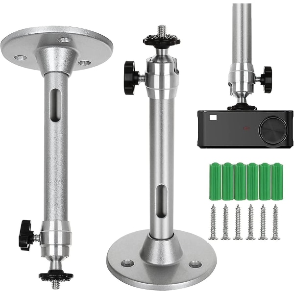 2 stk. Projektor Takfeste, Mini Justerbart Veggprojektorfeste i Aluminium, Universelt Projektor Takfeste For Digitalkamera Speilrefleks Videokamera Maks. 5