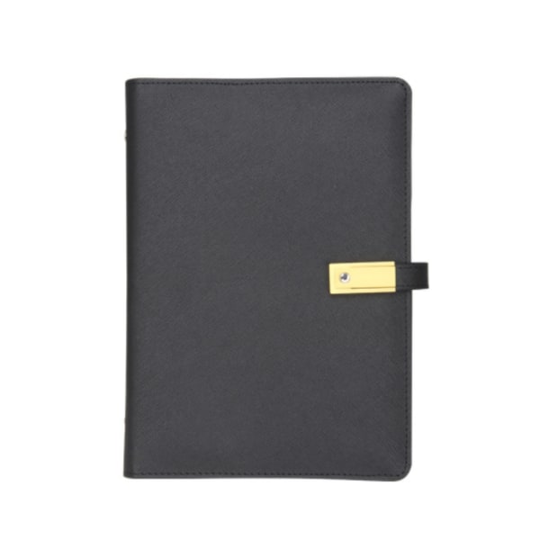 Affärspresent laddning anteckningsbok med följeslagare present u set mobil power notebook (svart guld inbyggd 8000 power loop utan paket),