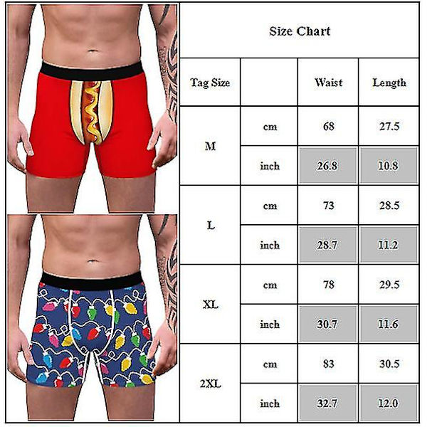 Jouluiset Bokserit Shortsit Alushousut Miesten Joustavat Alushousut C 2XL