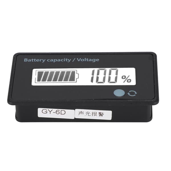 GY6D PCB HTN Batterikapasitetsmonitor 12V til 84V Hvitt Lys Lydalarm Display