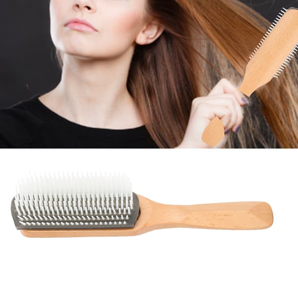 Hårstylingborste med nio rader för hårbottenmassage