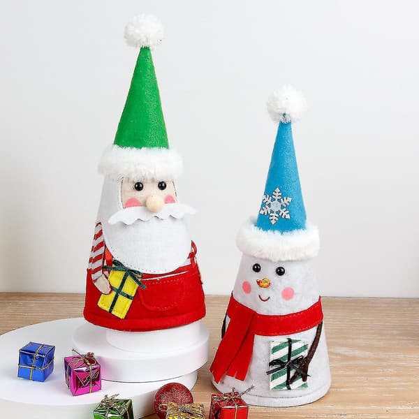 Julepynt Julemanden Snemænd Gavepose Slikpose Juleaften Æblepose Scene Ornament (2 stk)