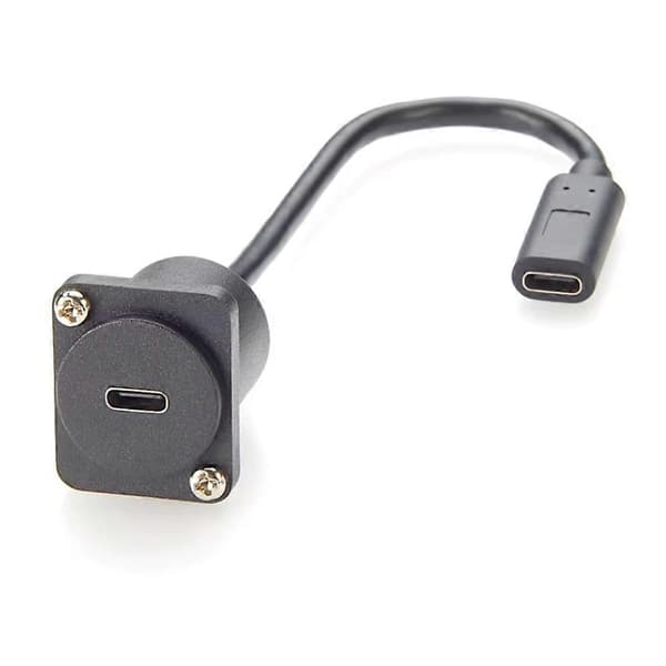 10 Gbps USB C Panelmonteringsadapter USB3.1 Typ C Hona till Hona Kabel D-Typ/XLR Panelmonterad USB C