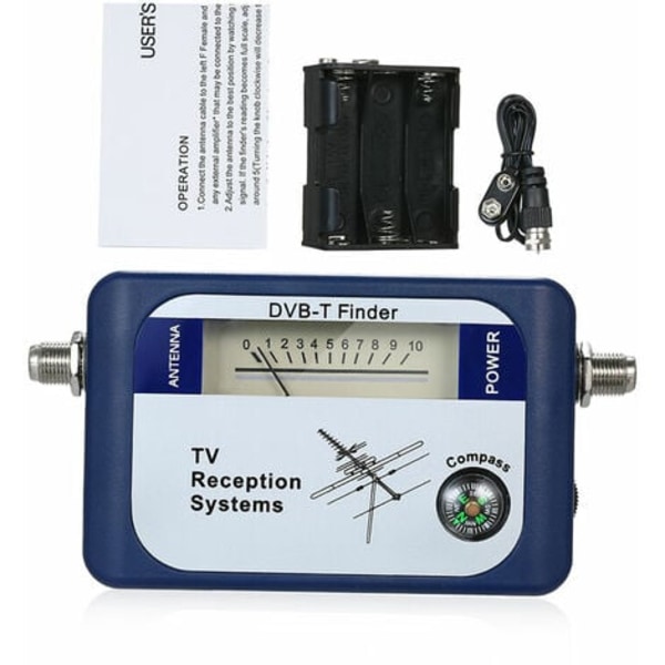 DVB-T antenne TV mottaker med kompass 95DTL bok uten batteri