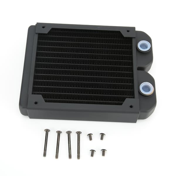Computer Vandkøling Kobber Radiator 14 Rør CPU Køler Køleplade 120mm G1/4