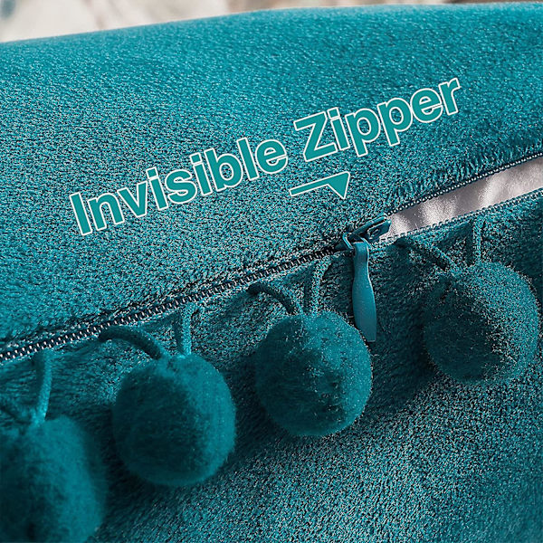 Dekorative lumbale putetrekk 12 X 20 tommer myke partikler Fløyels solide putetrekk 20**20* Teal
