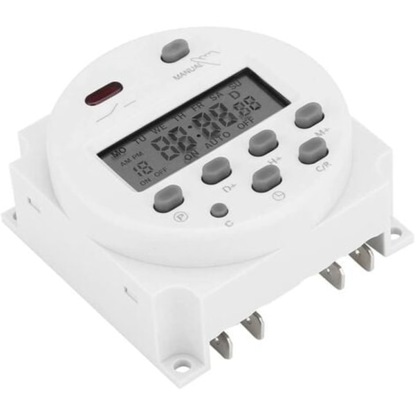 110V Timerbryter Digital Elektronisk LCD Tidsrelébryter Programmerbar LCD Digital Mikrodatamaskin Minikontroll Strøm Tim