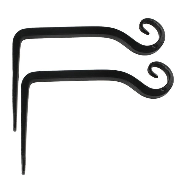 Planteholder Blomsthengende Holder Jern Veggkrok Blomst Hengende Veggholder Krok For Hengende Plantekasser Fuglehus Lykter Vindklokker Vegglamper 4pcs Black