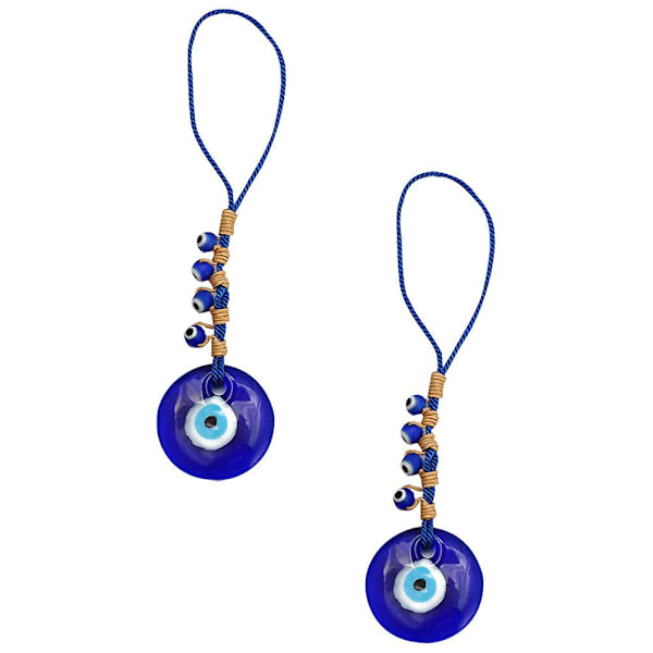 2kpl turkkilaisia ​​käsintehtyjä klassisia Evil Eye -riipuksia Blue Evil Eye Decor Hamsa riipuksia