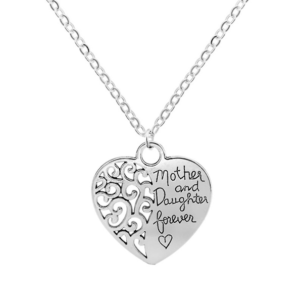 Mors Dag Peach Heart Halsband Mors Dag Present Halsband Mammas Kärlek Mamma Hjärta Halsband Halsband
