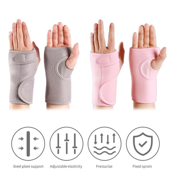 Justerbart Andningsbart Handledsstöd Karpaltunnelsyndrom Lindring 2-pack