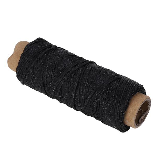 Flad vokset sytråd 150D 16 50m Sort