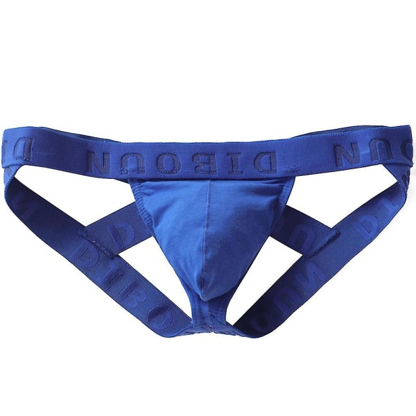Män Sexig Bandage G-String Strings Erotiska Trosor Underkläder Blue 2XL