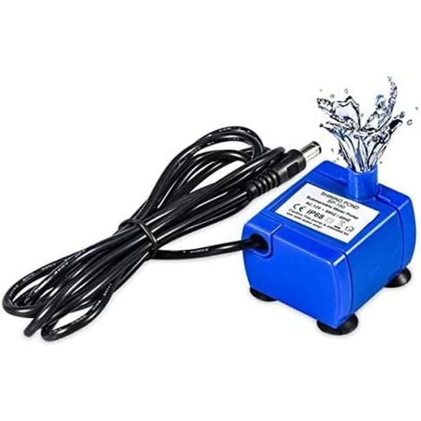 Cat springvandspumpe, lydløs automatisk vandpumpe, dykvandspumpe (1,6 l kapacitet, 1,8 m kabel inkluderet, kompatibel wi