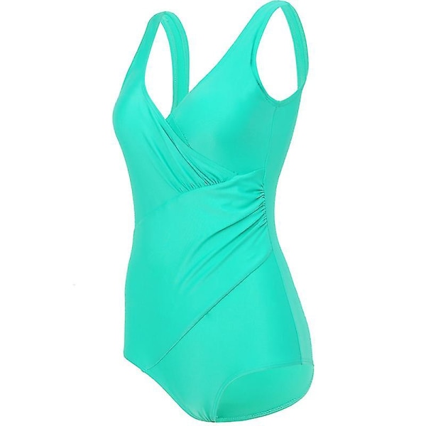 Polstret badedrakt for kvinner i ett stykke badedrakt badetøy Light Green 2XL