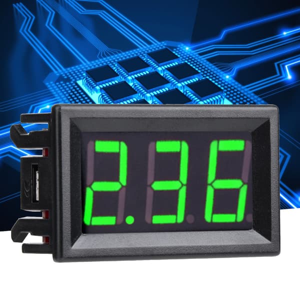 0,56 tommer dobbelt kabel digitalt DC strøm display panel 0-10A Amperemeter grøn
