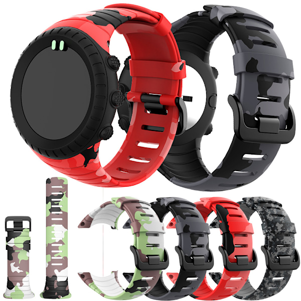 Sportklockarmband kamouflagemönster för Suunto Core-serien Gray camouflage