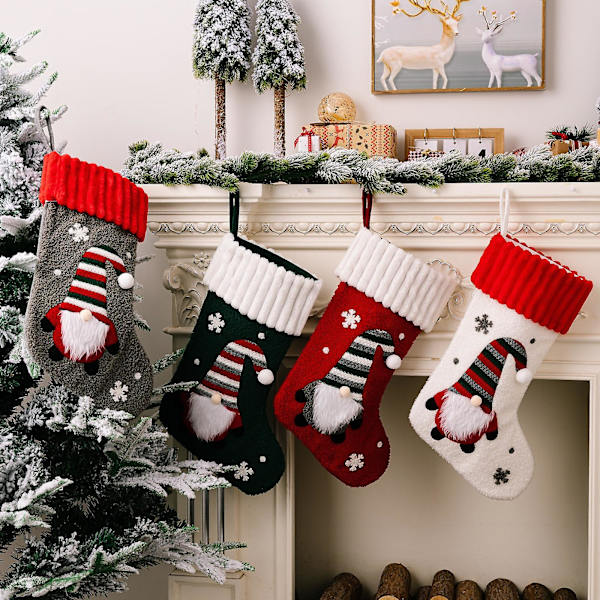 Julstrumpa prydnader