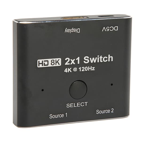 HD Multimedia Interface 2.1 Switch 2-vägs 8K 48Gbps Aluminiumlegering för Xbox PS5