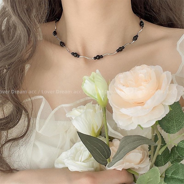 Halsband Pearl Geometry Stud Choker Modesmycken Ac1456