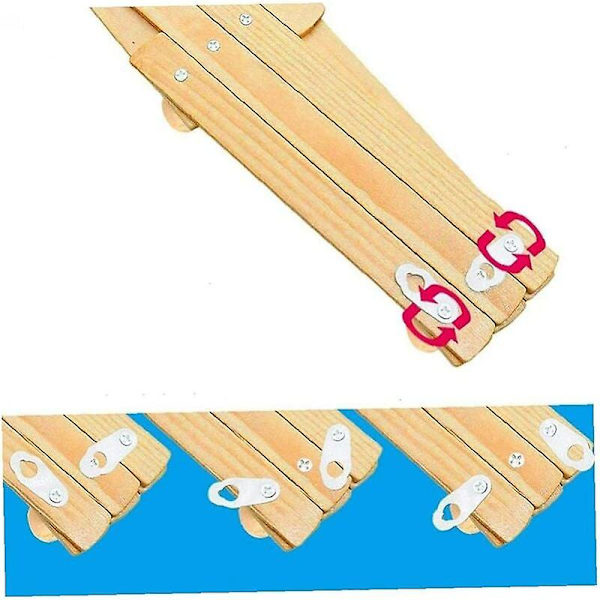 Naturtræ Frakkeholder Væghængt Udvidbar Accordion Peg Hanger Hat Skab Krog Udvidende Dør Foldbar Træ Frakkeholder