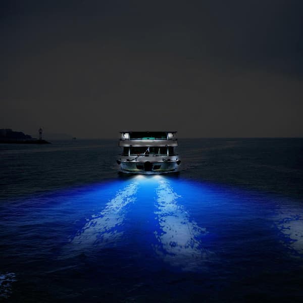 Marine LED Båd Undervands Ponton Agterspejl Lys 27 LED Poleret Rustfrit Stål Hus Vandtæt IP68 Overflademontering