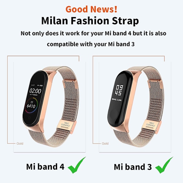 Mi Band 3/4 metallstropp