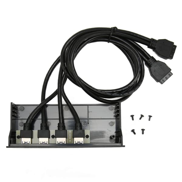 USB 3.0 Hub 4 Port 5Gbps 19pin Frontpanel til 5.25 Tommer PC Computer Kabinet Optisk Drev