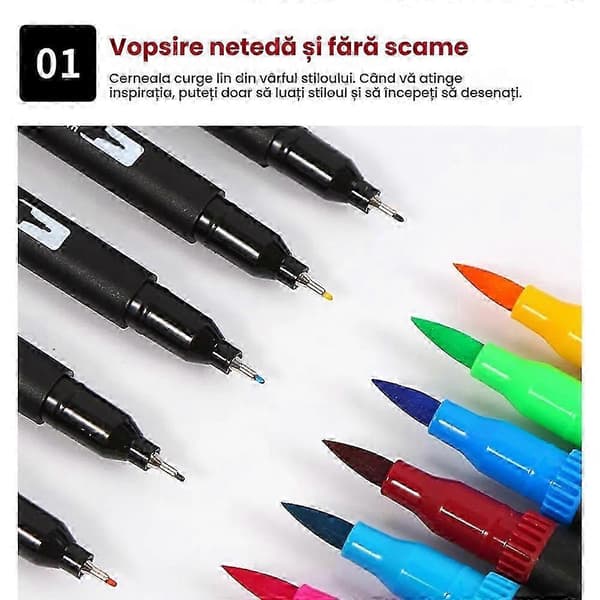 2025 80 ENMY Akrylfärgmarkörset, NCSärgsystem, Ej genomträngande papper, Lämplig för glas, keramik, sten, trä, plast, papper, canvas, Multico