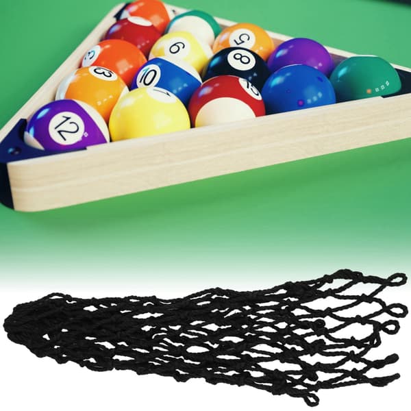 6 stk. Holdbare Billardbord Netlommer Sort
