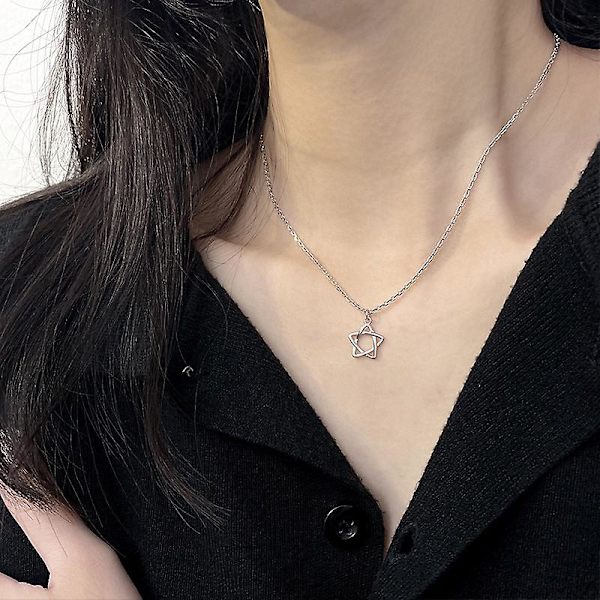 Halskjede 925 sølv smykker Star Fashion Jewelry Ac8036