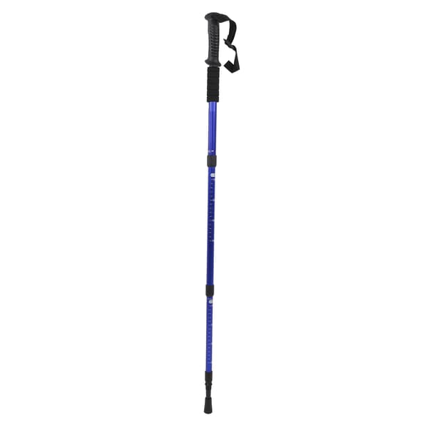 Blå justerbar teleskopisk vandrestav til ældre