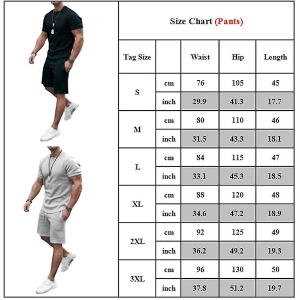 2kpl/ set Miesten lyhythihainen T-paita + set 1XL
