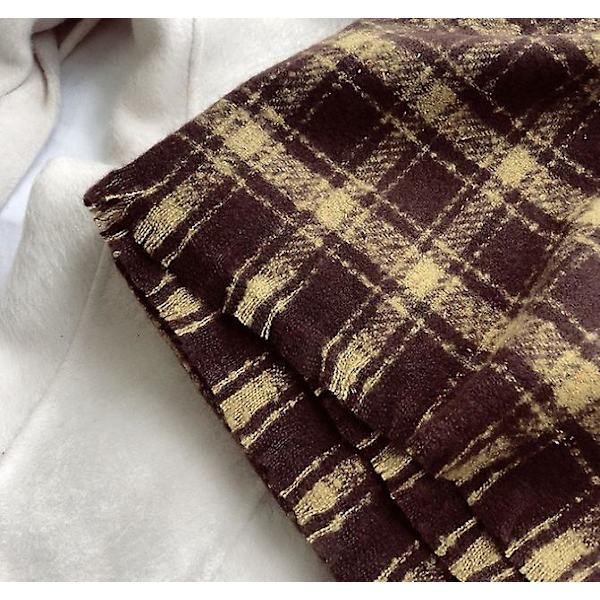 Faux Cashmere rutete skjerf, sjal