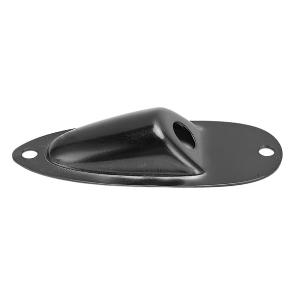 Sort Båtstil Elektrisk Gitar Jack Plate Input Output Socket Skrue Instrumenttilbehør