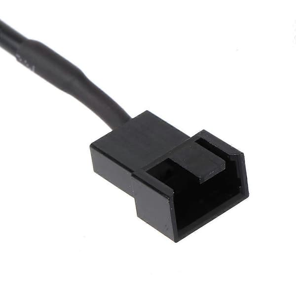 PWM-blæser 5V USB 2.0 A han til 3/4-benet PC-blæser strømadapterkabel 22AWG 1 til 1 veje, 32 cm sort Svart