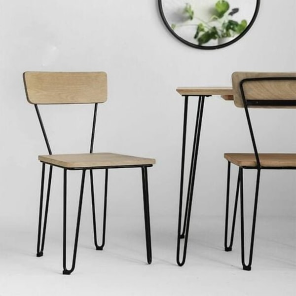 Hårnålsben för möbel 60 cm Set med 4, DIY-bordsben i metall för matbord, skrivbord