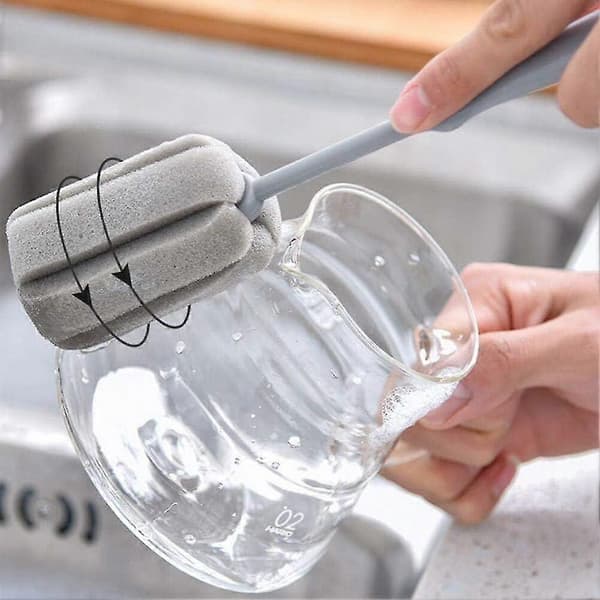 Koppborste Multifunktionell Vinglasrengöringsborste Grå Glasflaska Sanering