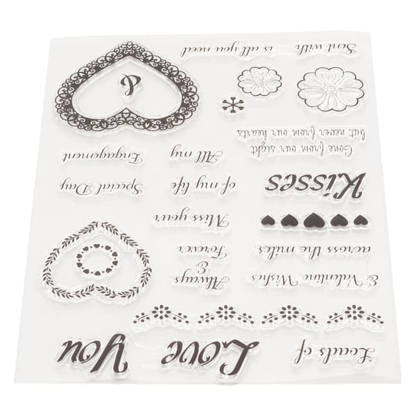 Klare stempler med form DIY resirkulerbare kortlagingstempler for scrapbooking