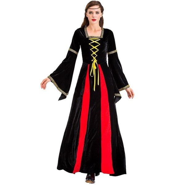 Kvinner Medieval Cosplay Kostymer Renaissance Court Dress XXL