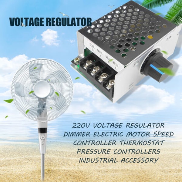 AC 220V enfas motorhastighetsregulator, fläktmotorhastighetskontrollomkopplare, temperaturkontroll tyristorspänningsdimmer och regulator