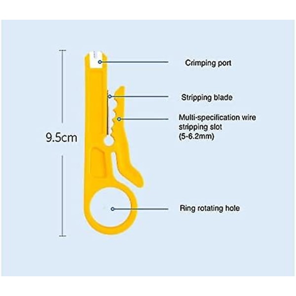 Rj45 Crimp Tool Set med 50 Cat6 Gj670bl kopplingar och 50 Rj45 skyddskåpor för Cat6a Cat5e Cat5 23awg sockel och mini trådavisolering