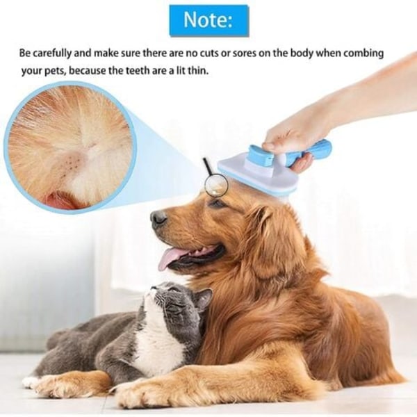 Hundekattebørste, selvrensende dødt hårbørste til hundekatte, effektiv fjernelse af op til 95 % af dødt hår og tomentøst hår